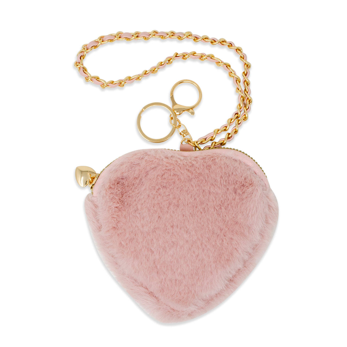 Fuzzy Heart Coin Purse