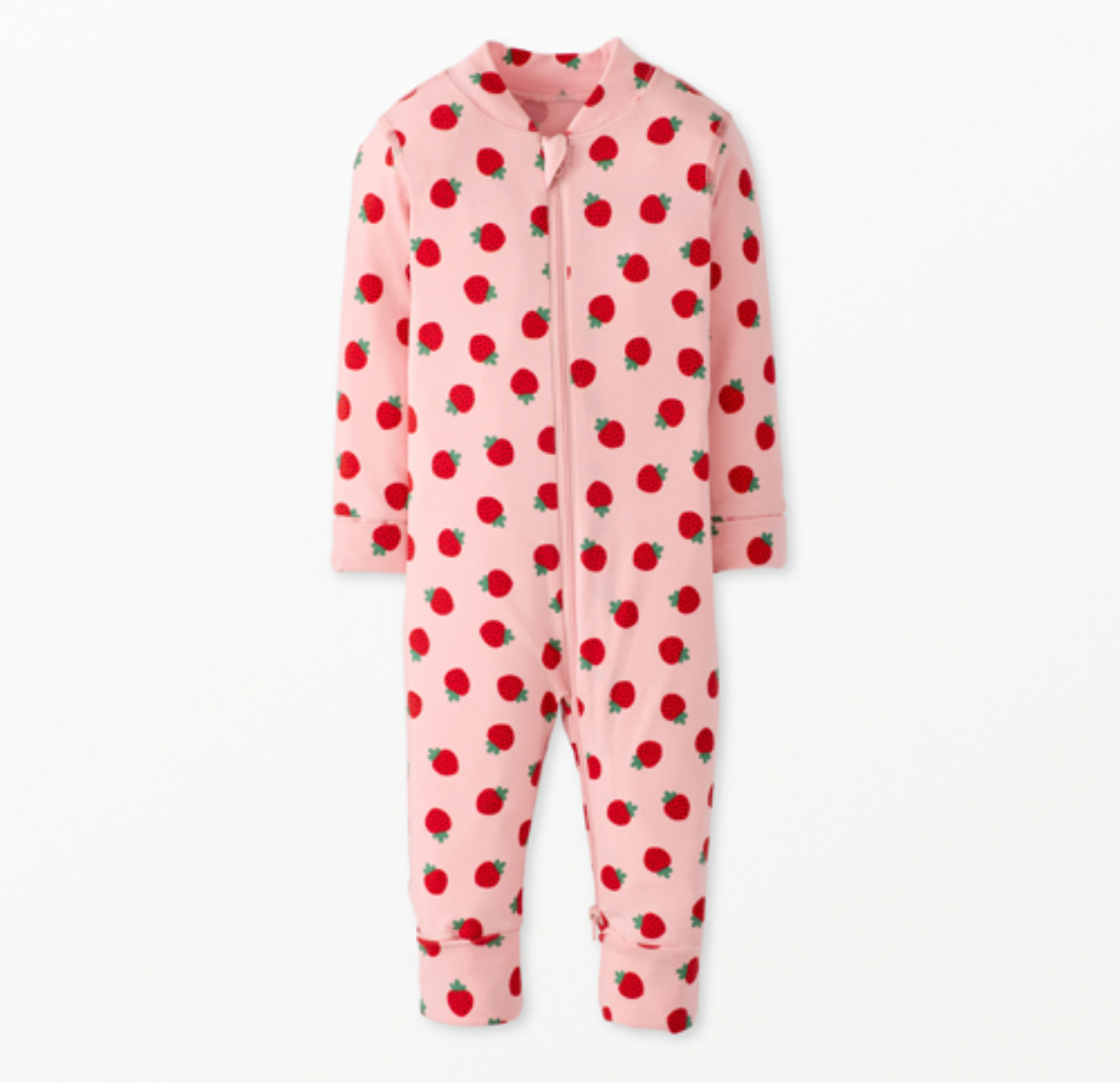 Sweet Strawberry Zip Up Pajama