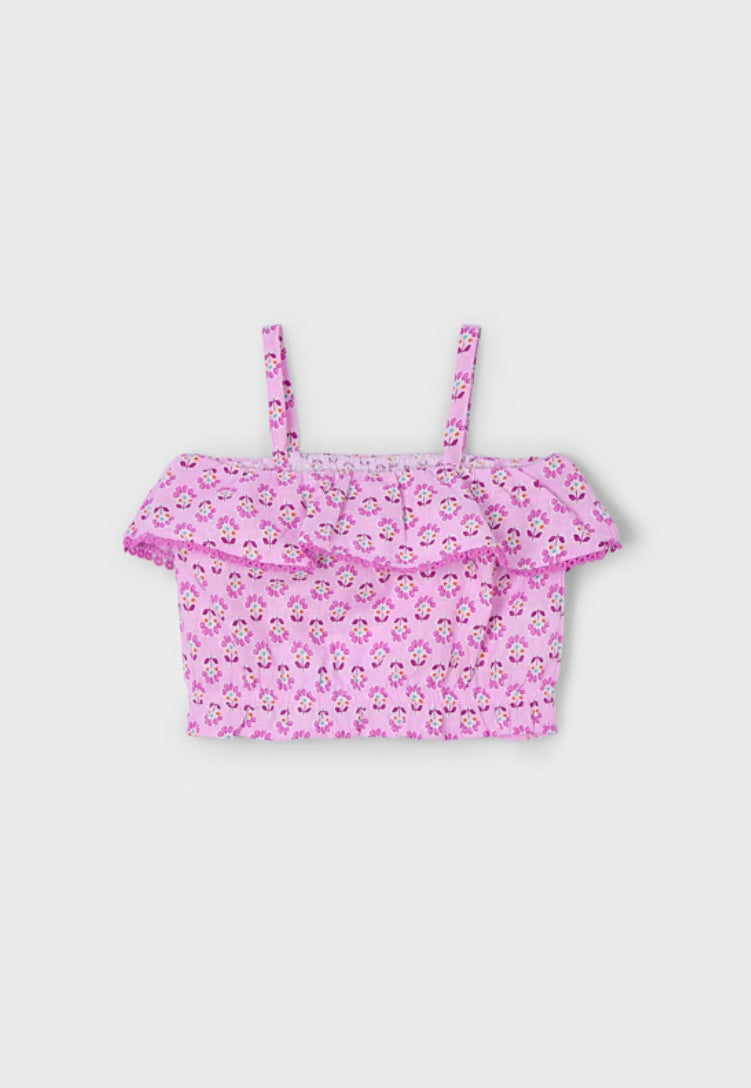 Ruffle Printed Top