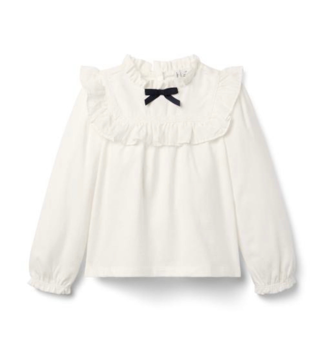 Ivory Bow Collar Top