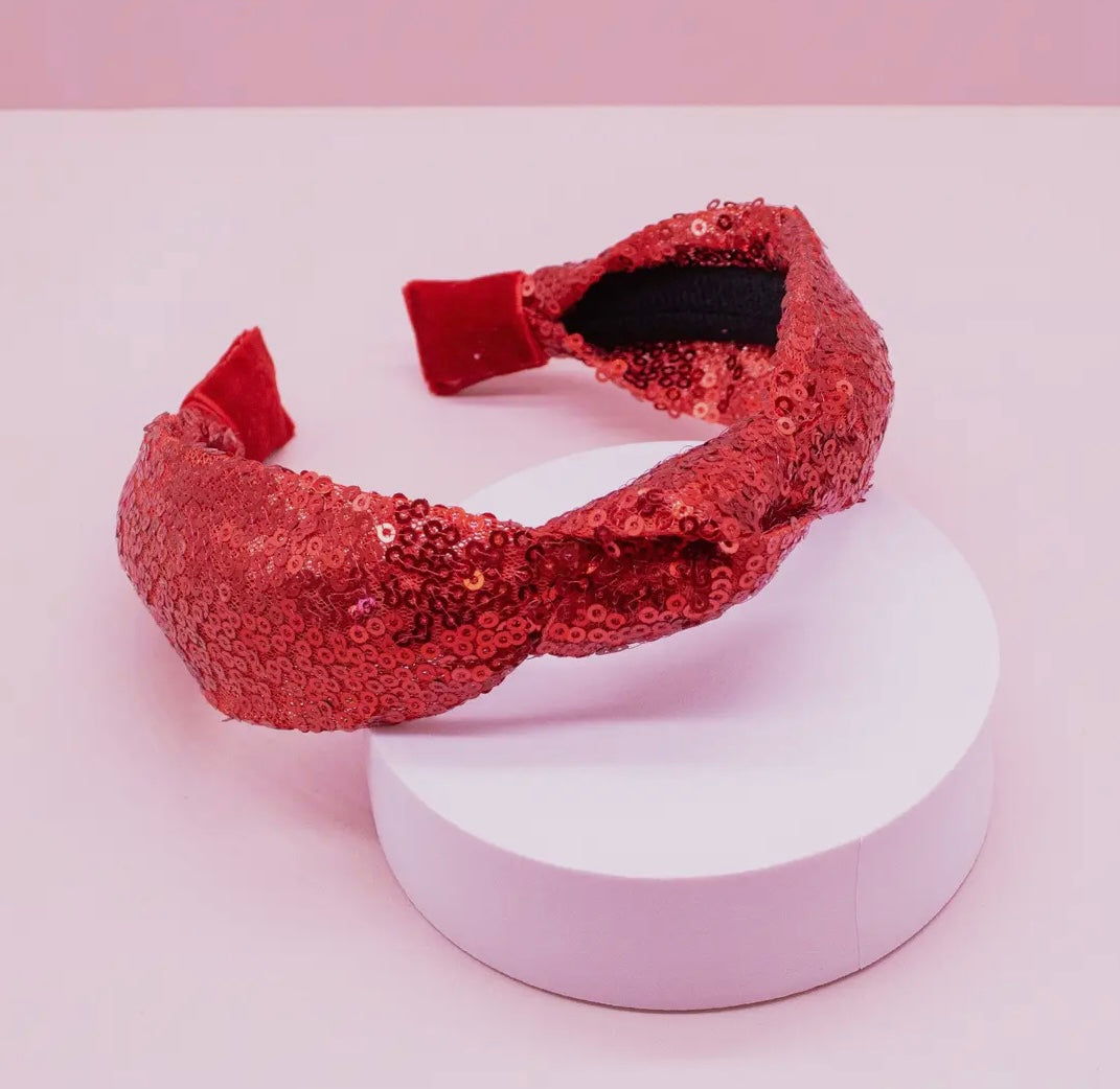 Red Sequin Headband