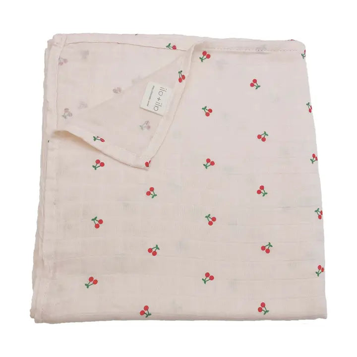 Cherry Muslin Swaddle