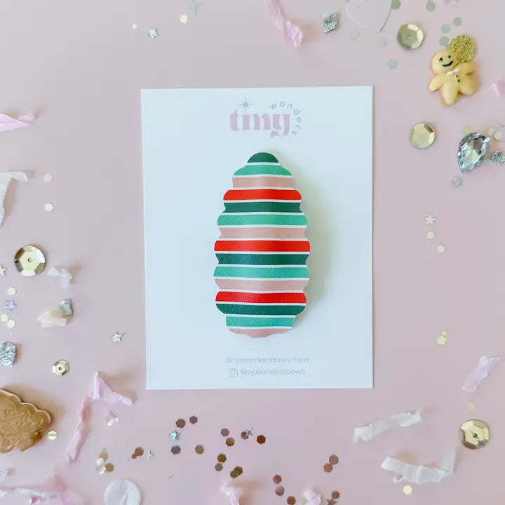 Christmas Stripe Snap Clip
