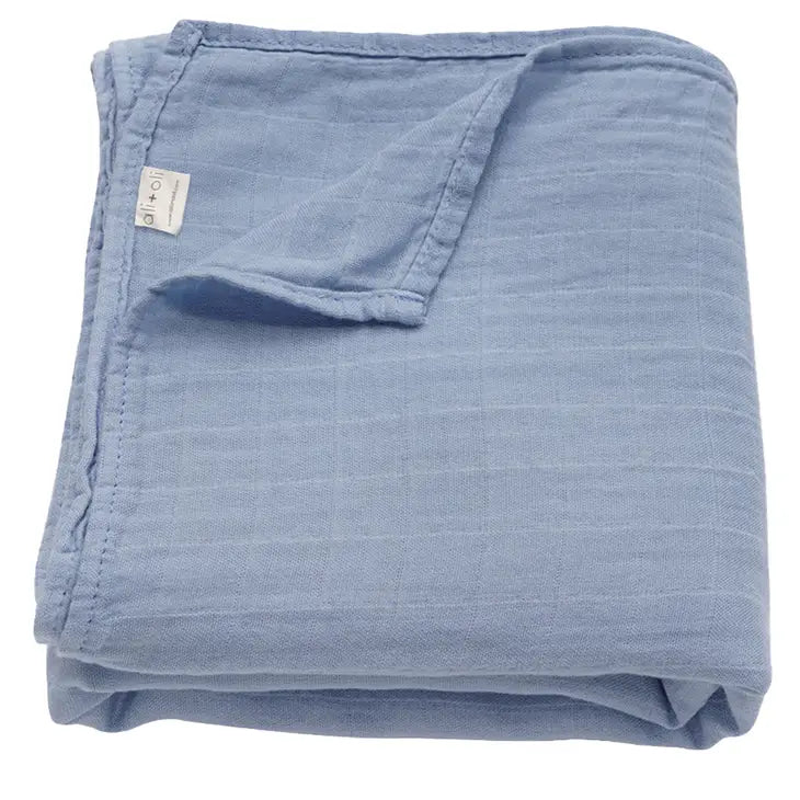 Dream Blue Muslin Swaddle