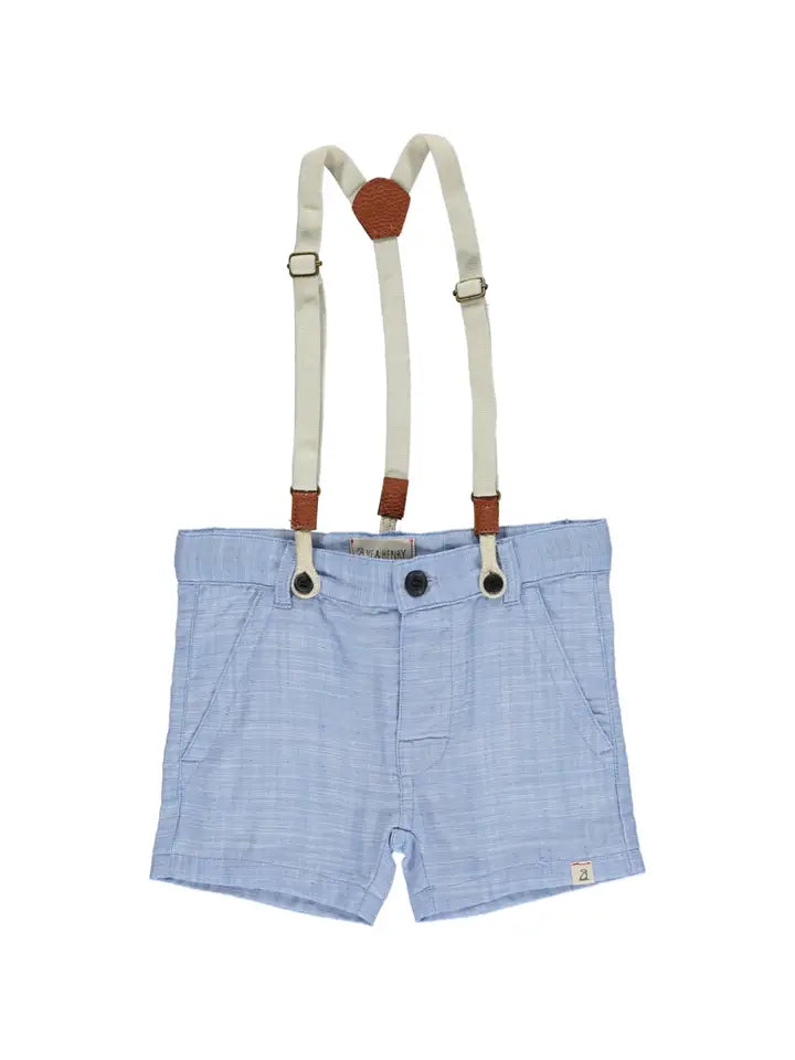 Light Blue Suspender Short