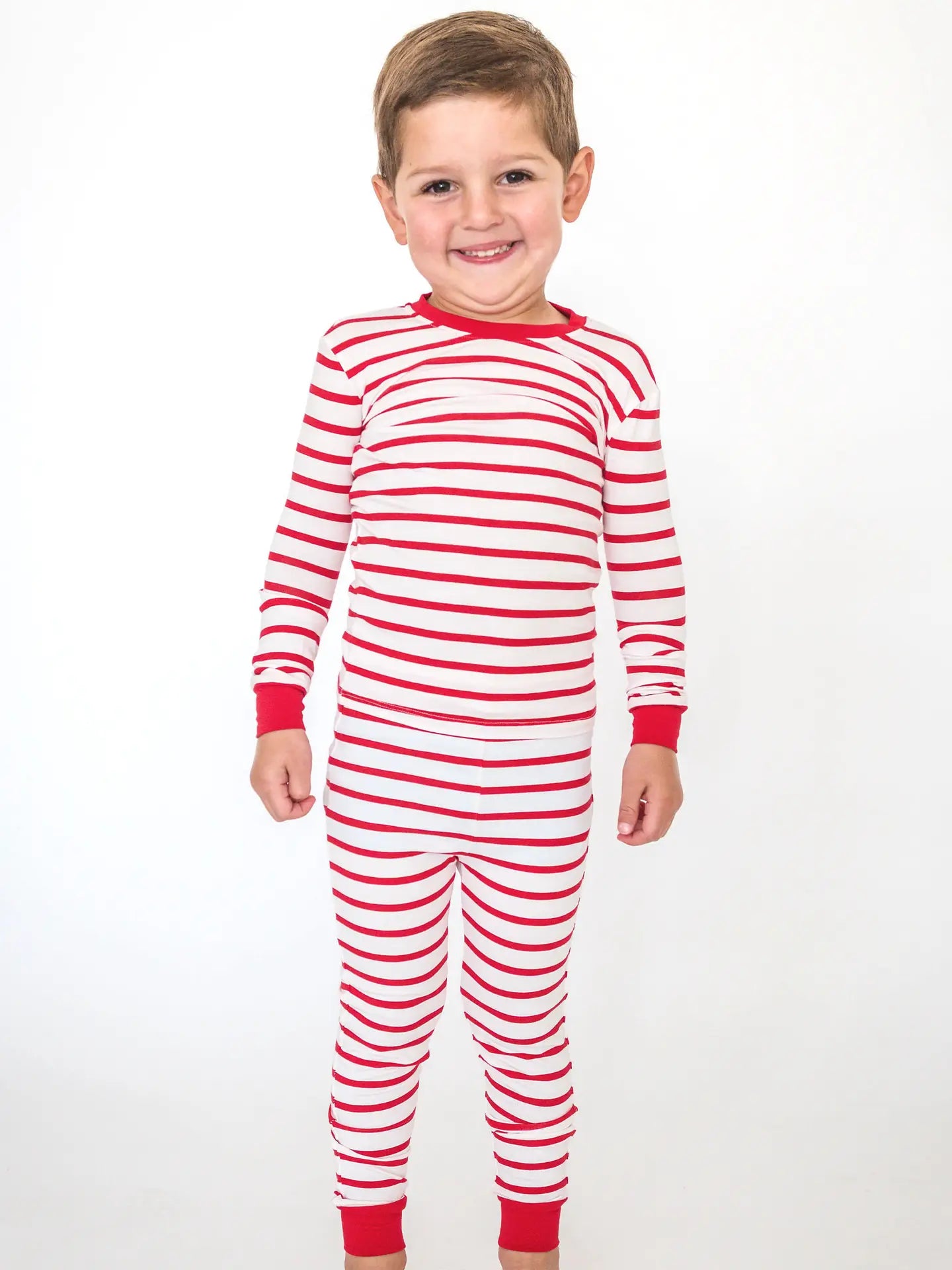 Red Holiday Stripes Pajamas