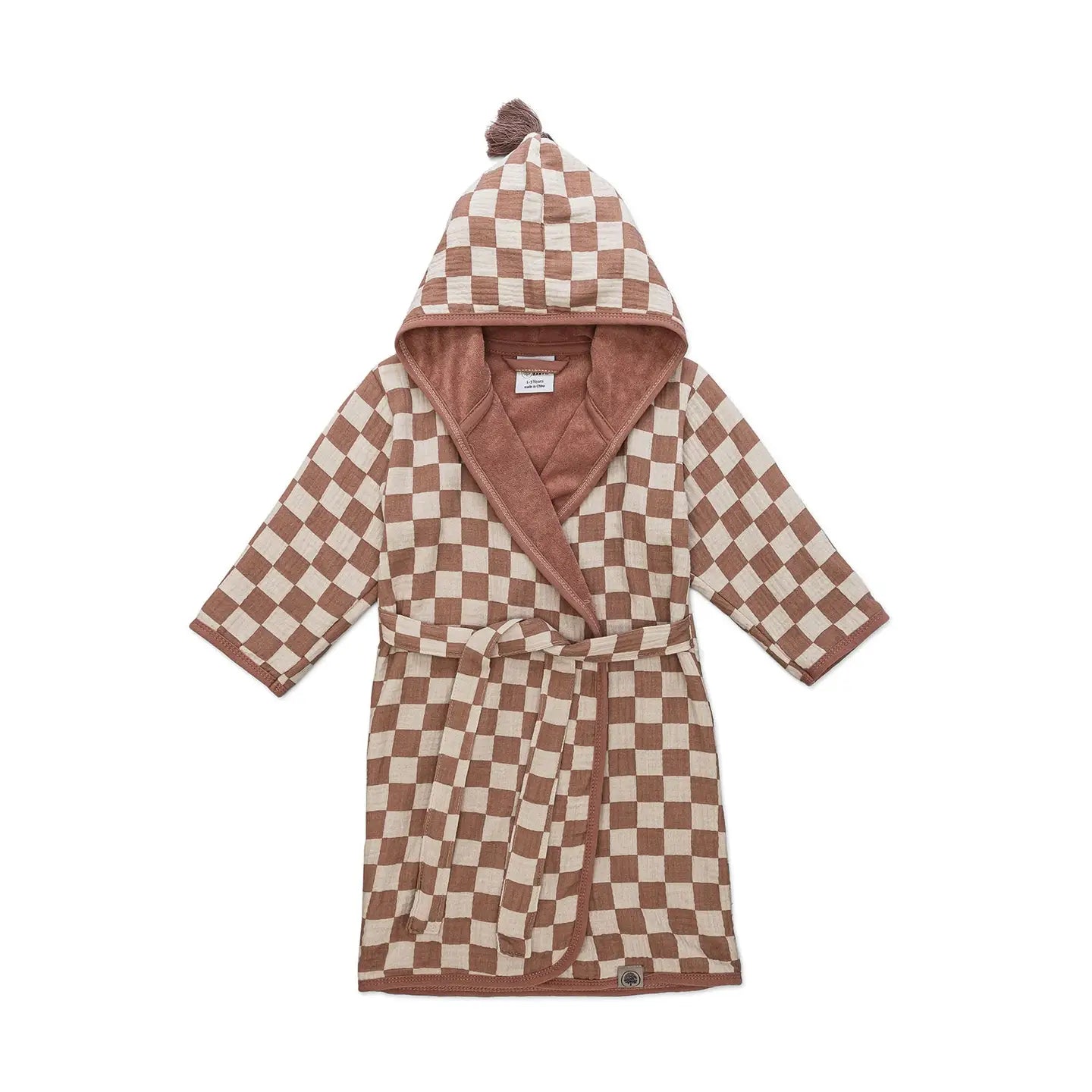 Rosewood Check Bath Robe