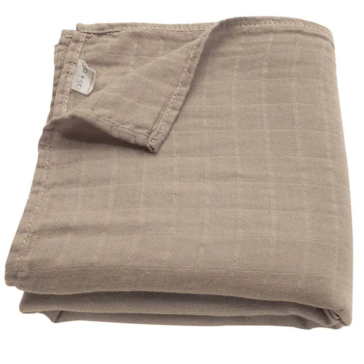 Taupe Muslin Swaddle