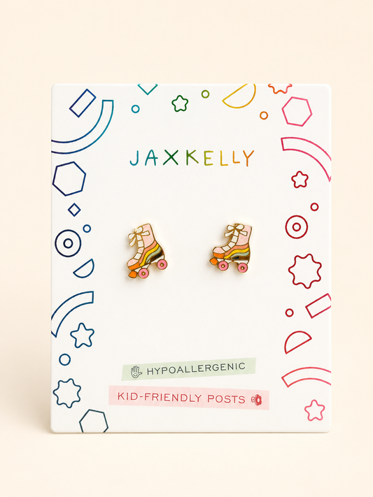 Roller Skate Flat Back Earrings