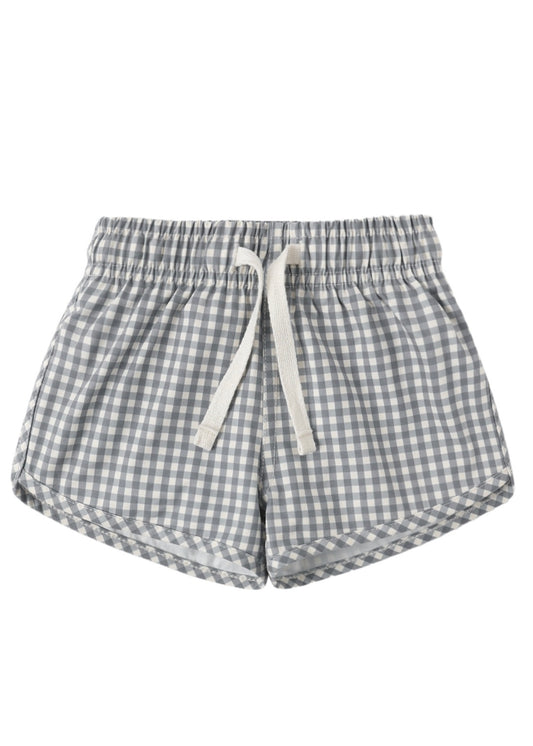Gingham Swim Trunk