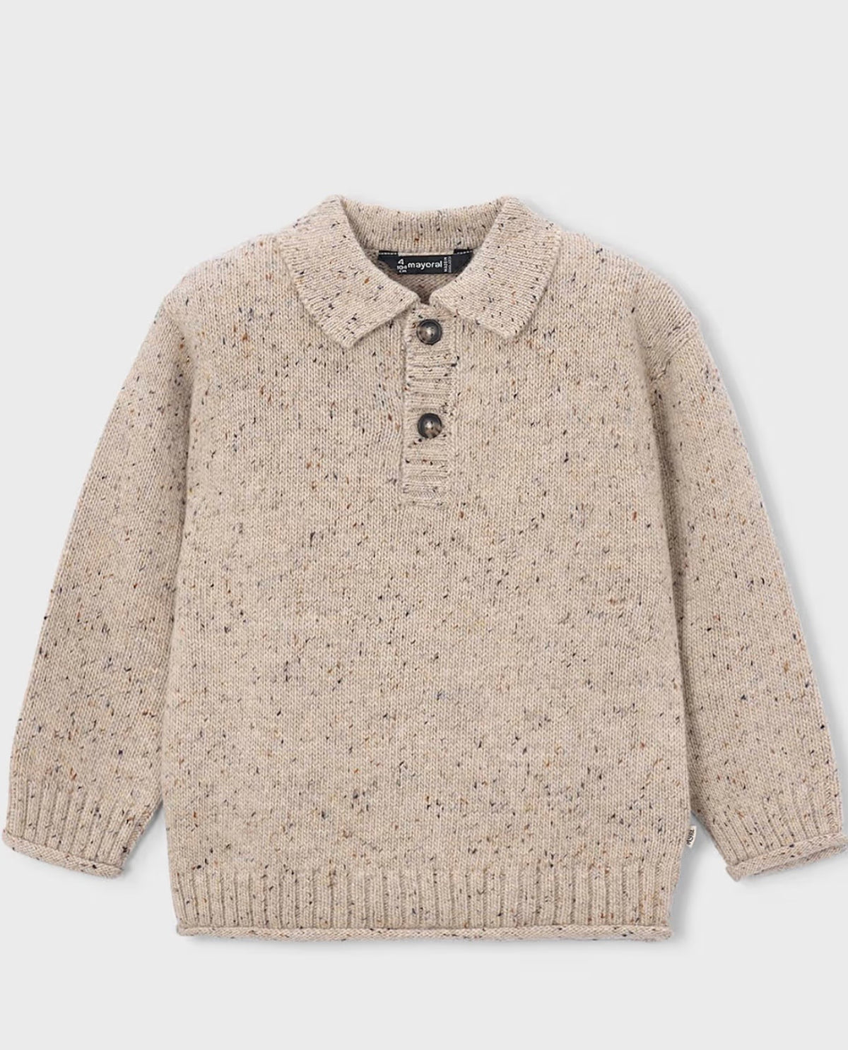 Tweed Polo Sweater