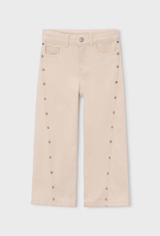 Twill Wide Leg Pant
