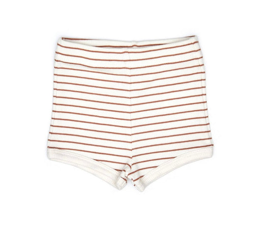 Pecan Stripe Ribbed Short