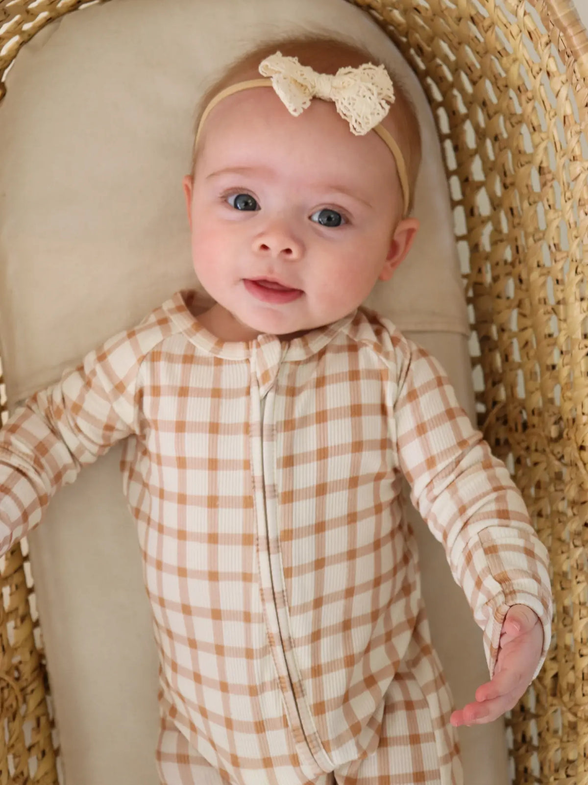 Carmel Gingham Zip Up