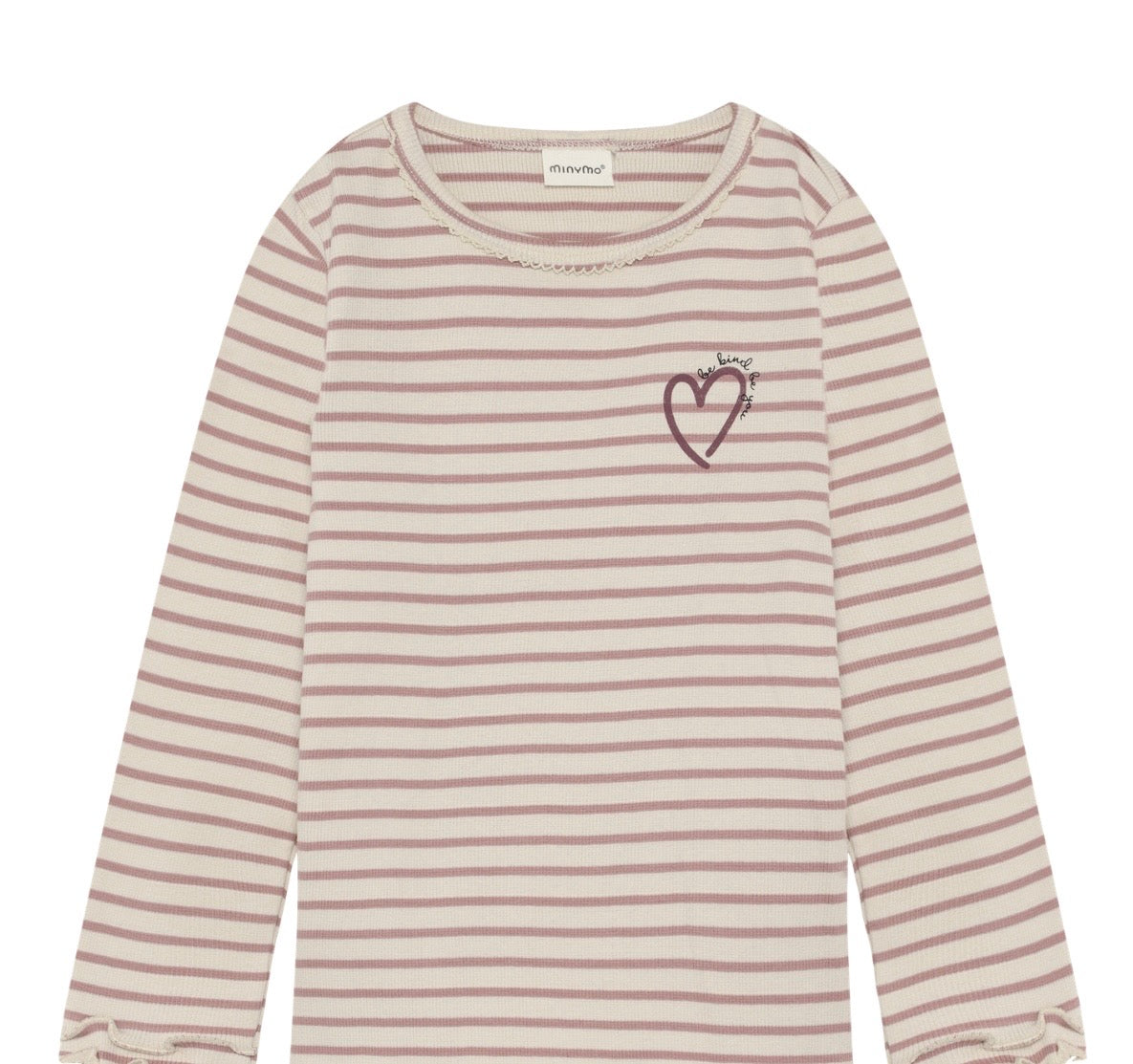 Heart Striped Ribbed Tee