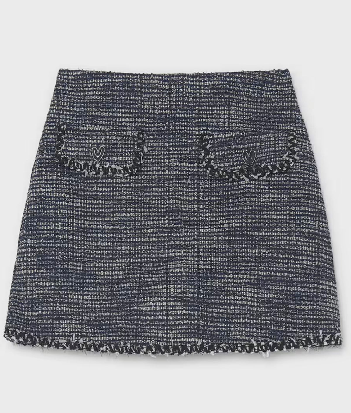 Navy Tweed Skort