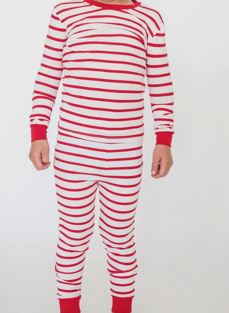 Red + White Stripe Pajama