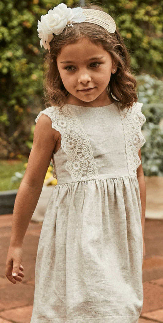 Metallic Linen Dress