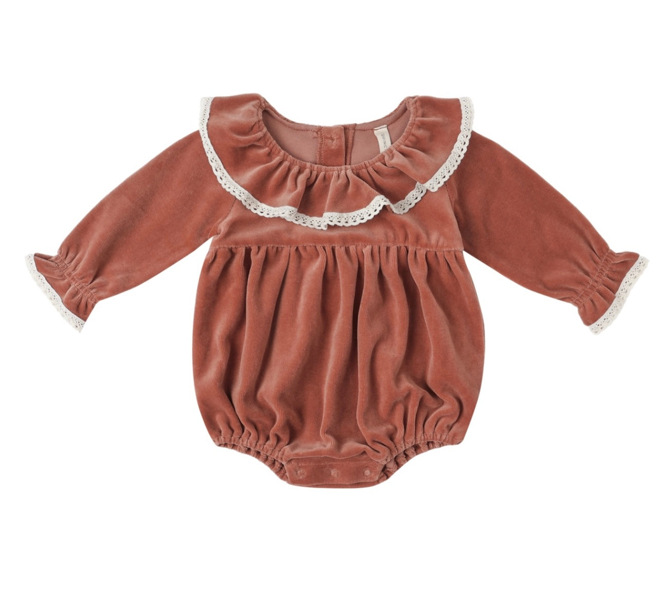 Cranberry Velour Romper