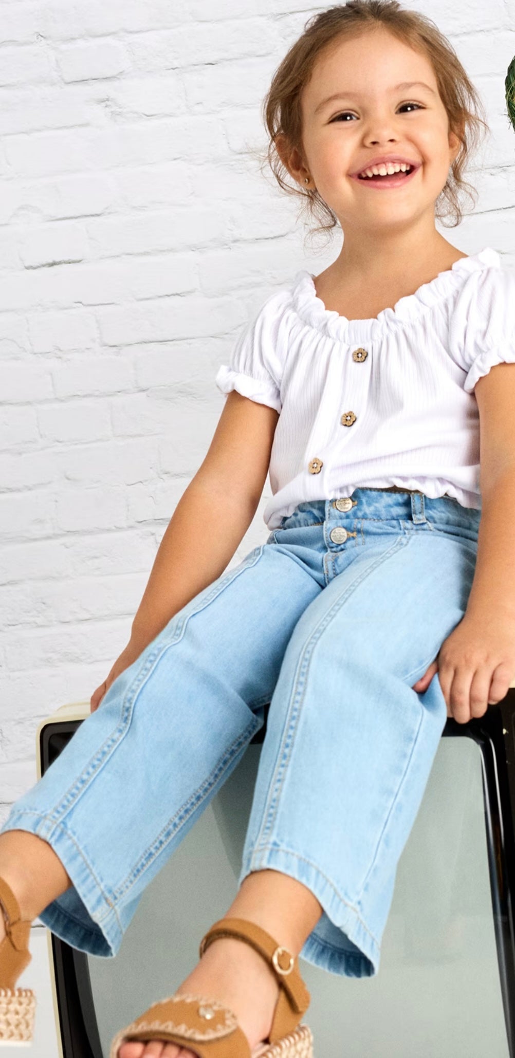 Girls Wide Leg Jeans