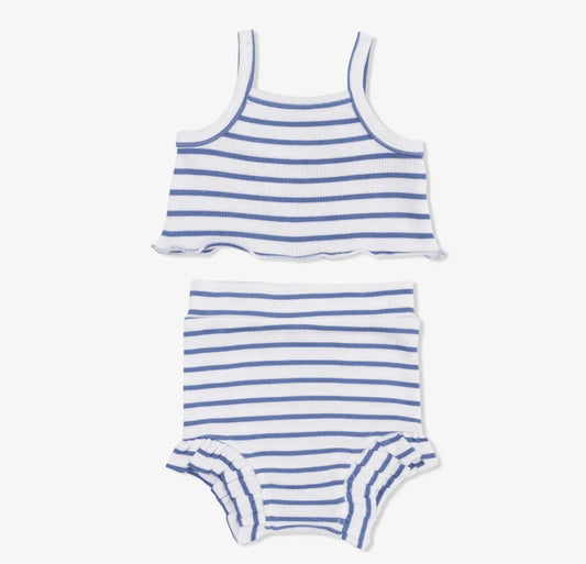 Navy Stripe Girly Set