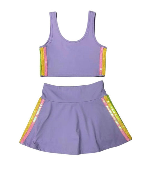Lavender Sequin Tennis Set