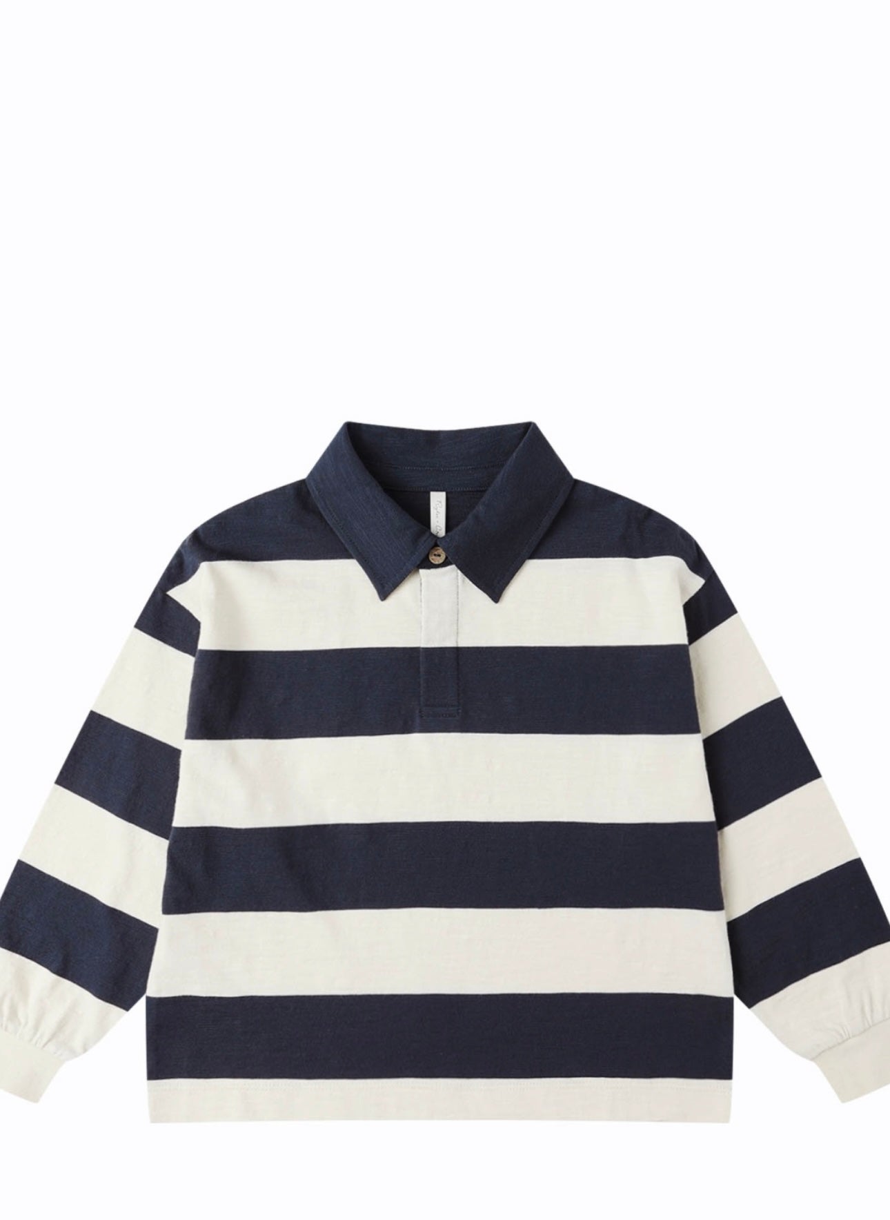 Navy Stripe Rugby Polo