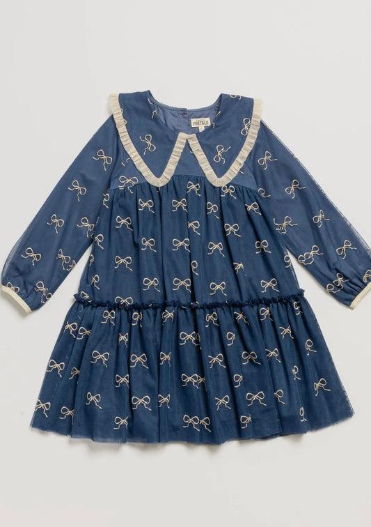 Bows in Blue Dress