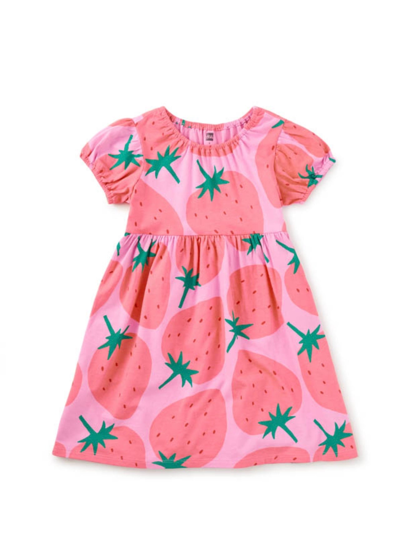 Strawberry Puff Sleeve Dress