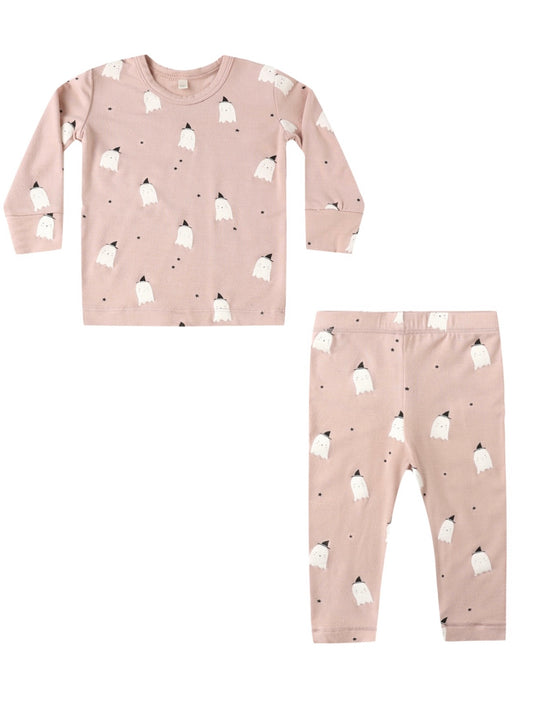 Pink Ghost Bamboo Pajama Set