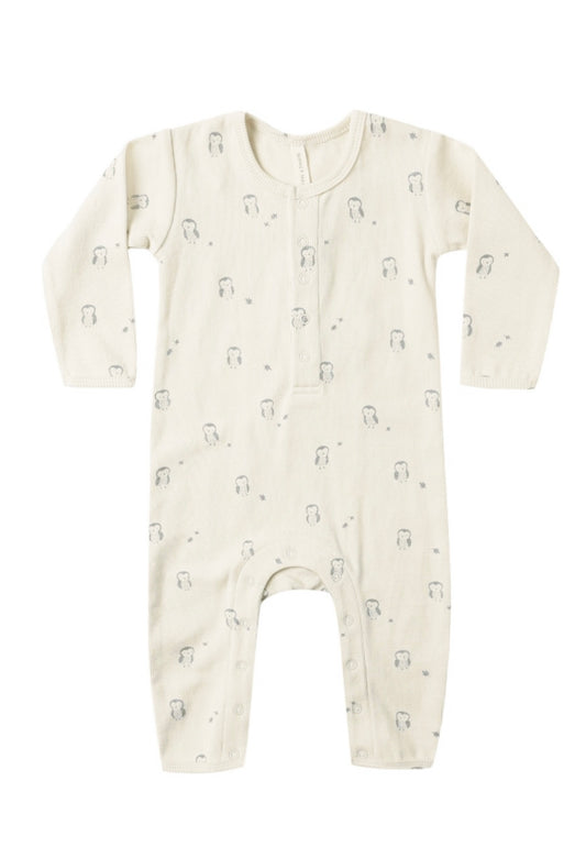 Owl Ribbed Jumpsuit