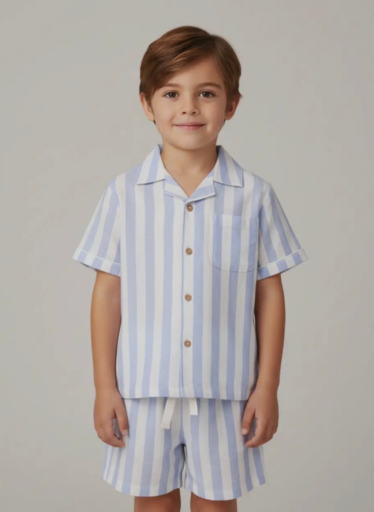 Organic Blue Stripe Set