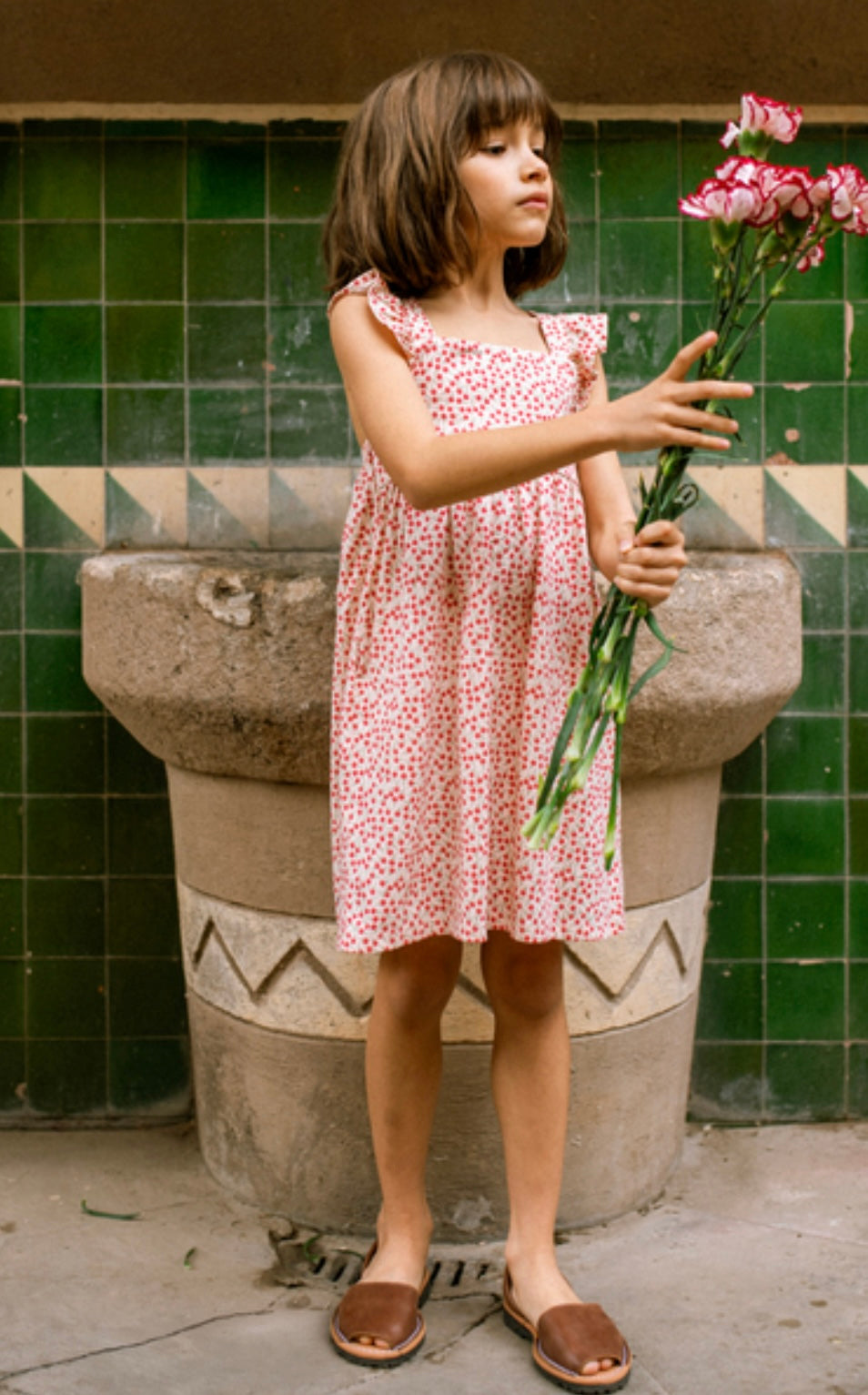 Mini Rose Ruffle Dress
