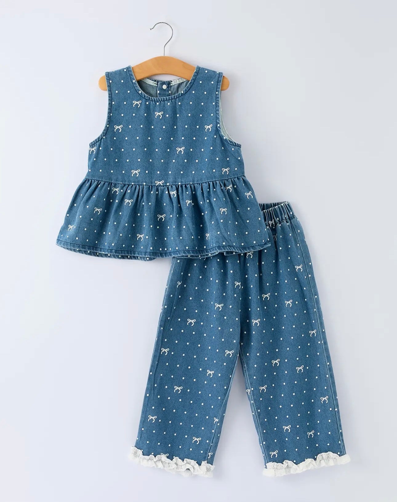 Denim Bow Set