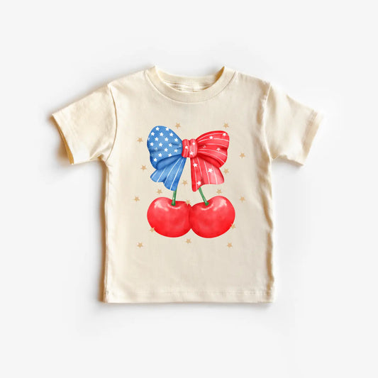 Patriotic Bow + Cherry Graphic
