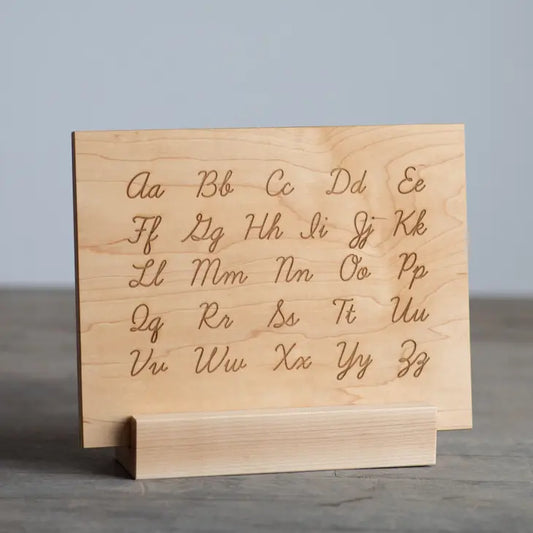 Wooden Alphabet Board + Stand