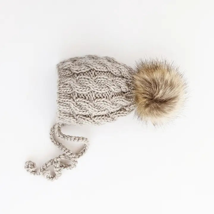 Aspen Oatmeal Knit Bonnet