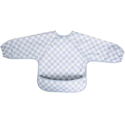 Blue Check Smock Bib