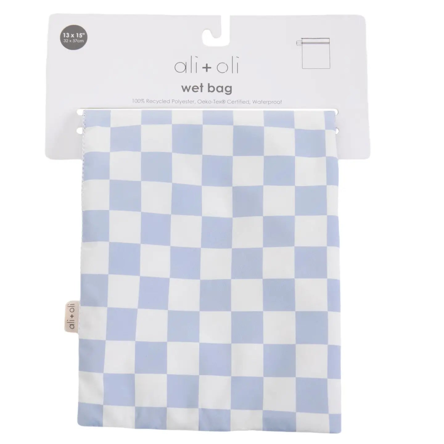 Blue Check Wet Bag