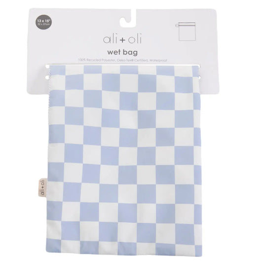 Blue Check Wet Bag