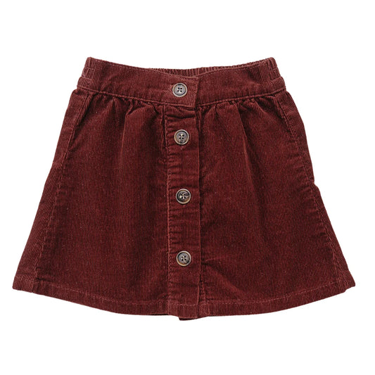 Burgundy Cord Skirt