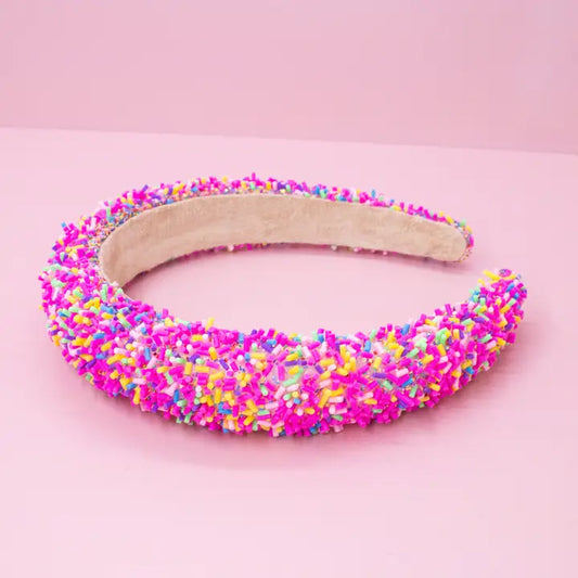 Hot Pink Confetti Headband