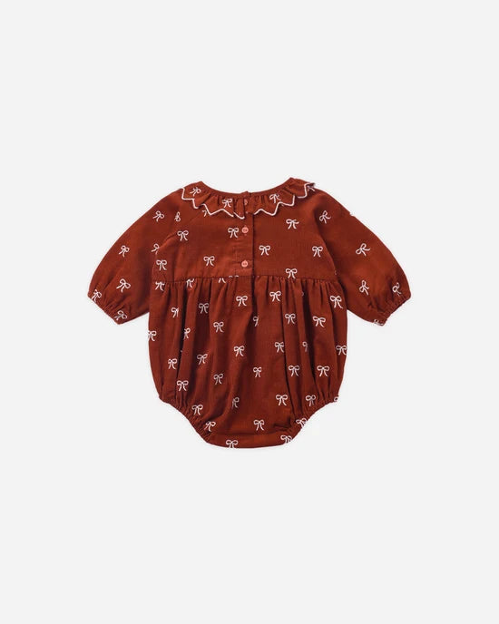 Cranberry Bow Romper