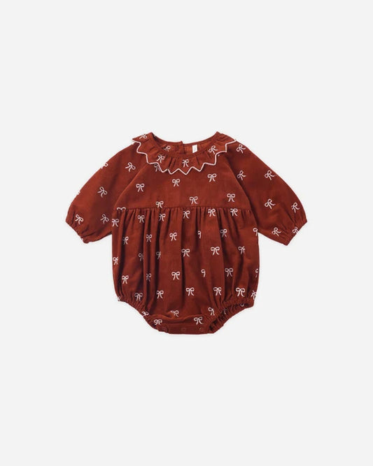 Cranberry Bow Romper