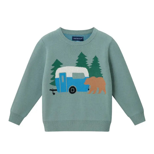 Green Camper Sweater