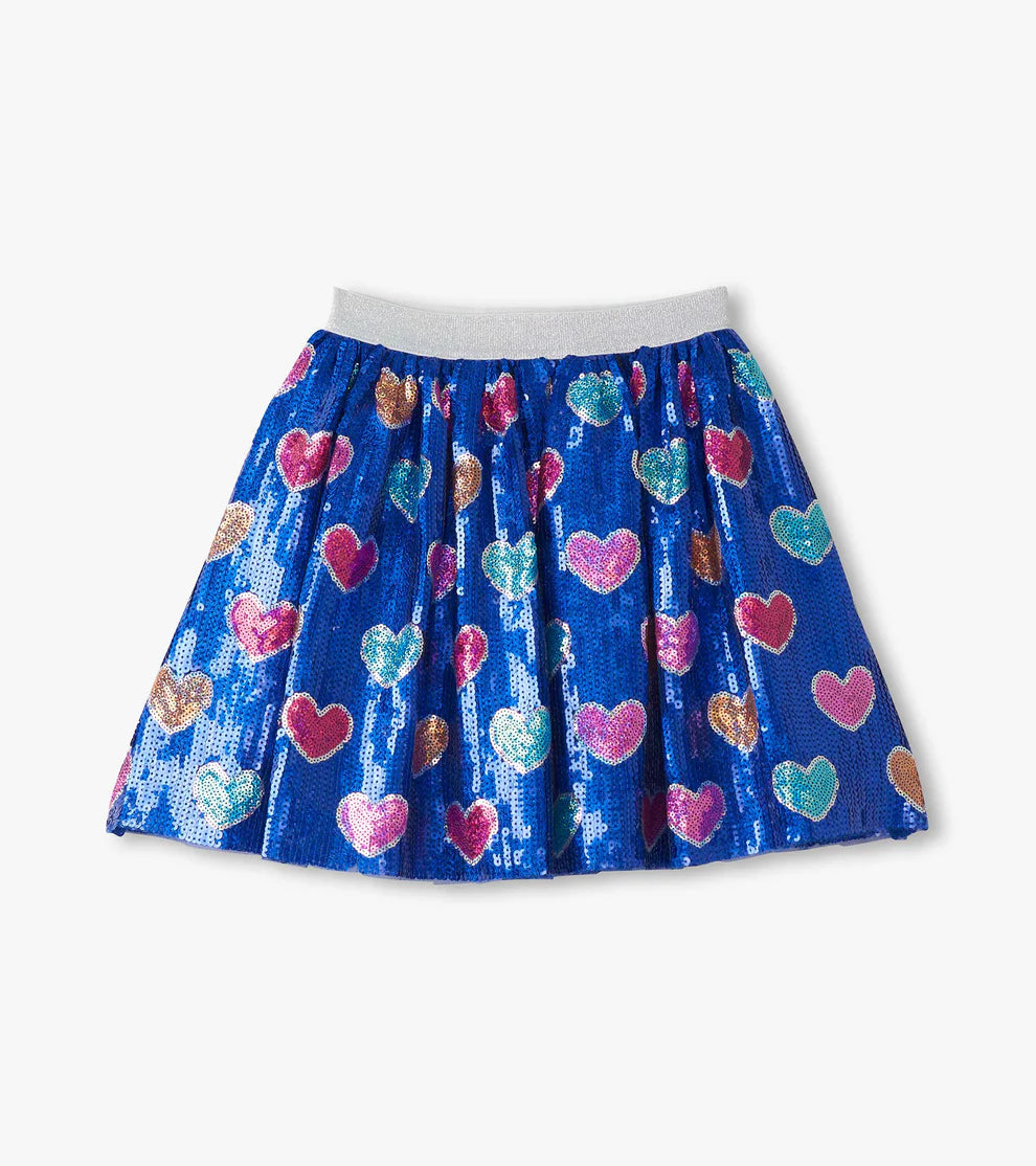 Hearts Sequin Skirt