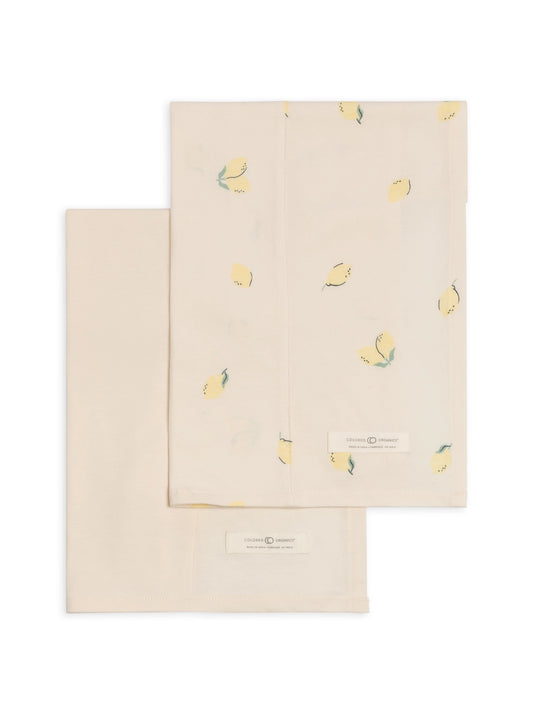 Lemon + Ivory Burp Cloth Set