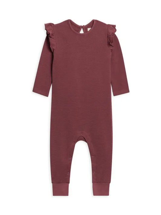 Mulberry Waffle Organic Romper