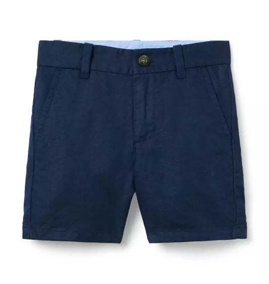 Navy Linen Short