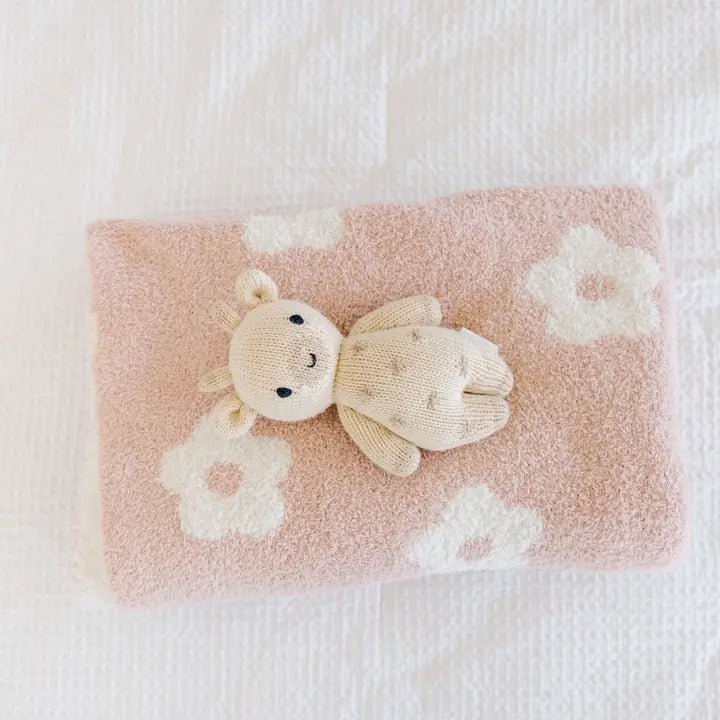 Pink Daisy Plush Blanket